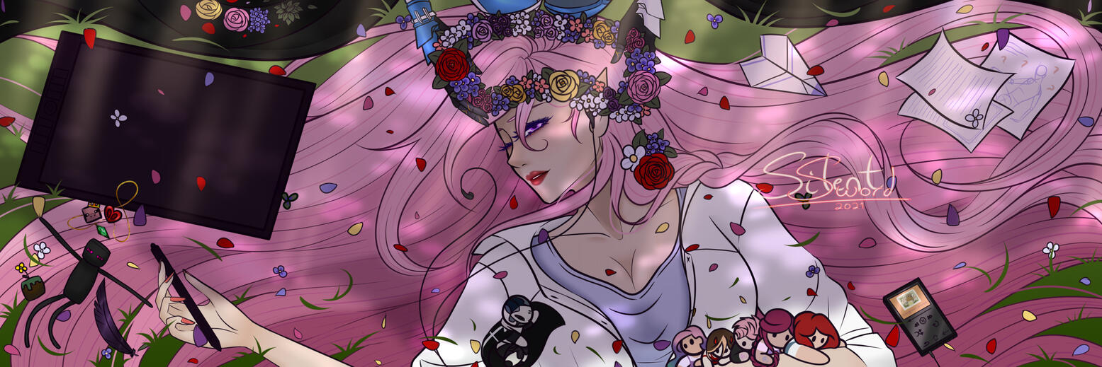 Banner: Persona with her Creations, 2021