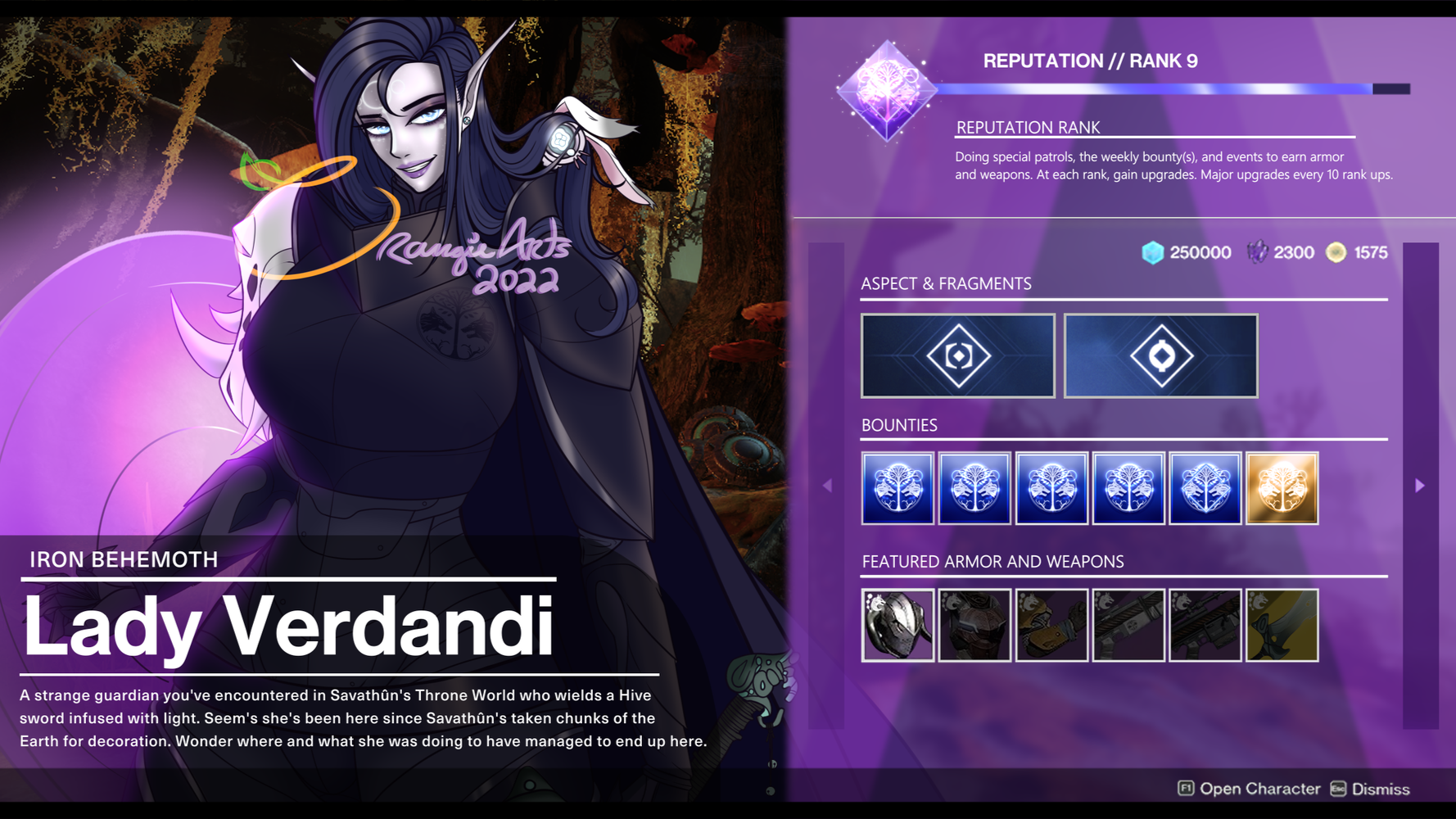 Destiny 2: Vendor "Verdandi", 2022