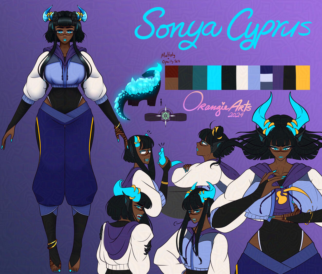 Character Sheet: Sonya Cyprus, 2024