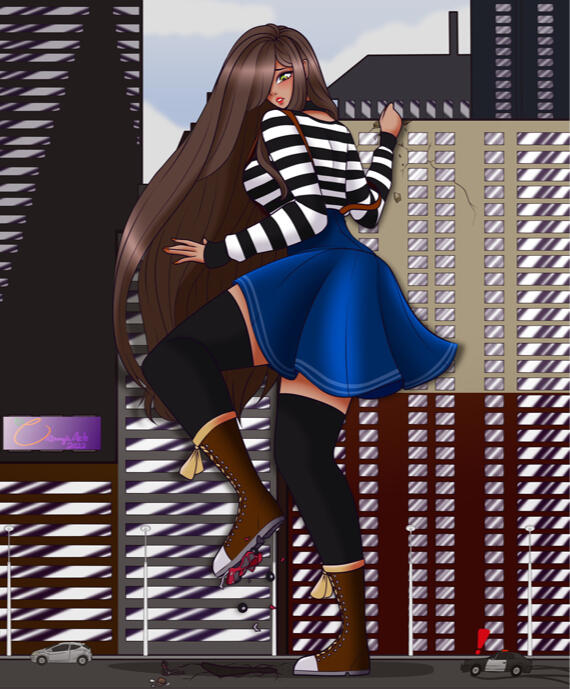 Commission: Giantess in the Big City